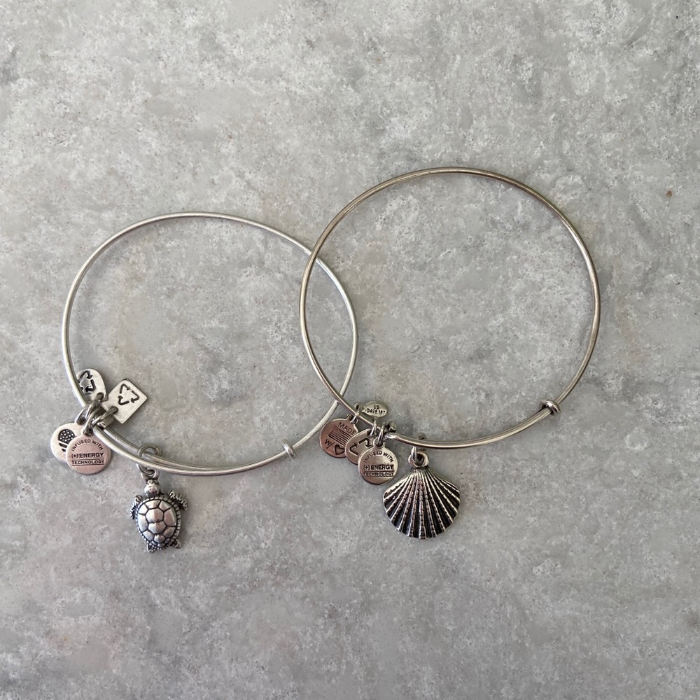 Alex and Ani Sea Turtle and Sea Shell Bundle